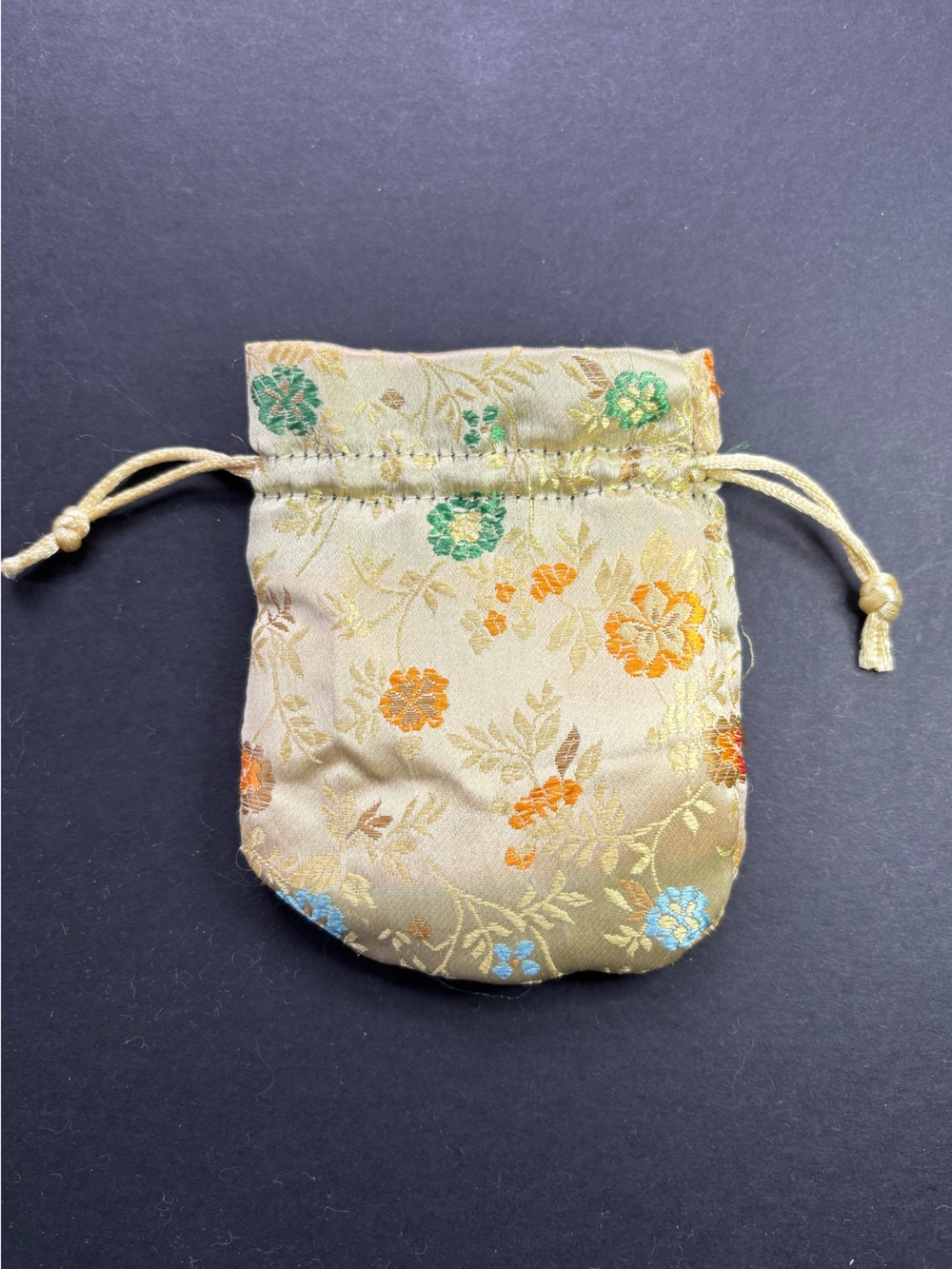 Floral Drawstring Pouch